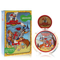 Woody Woodpecker cologne packaging with cartoon characters on a white background